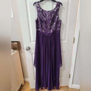 Ever Pretty Royal Purple/Cream Bridesmaid Dress US Size 10